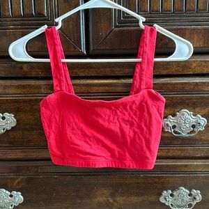 red crop top